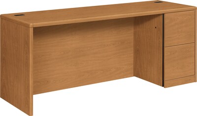 HON® 10700 Series Office Collection in Harvest, Single, Right, Full-Height Pedestal Credenza