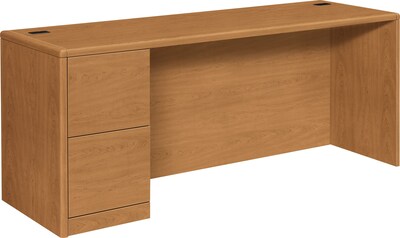 HON® 10700 Series Office Collection in Harvest, Sngl Lt Pedestal Credenza, Full-Height Pedestals