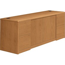 HON® 10700 Series Office Collection in Harvest, Credenza with Doors and Full-Height Pedestals