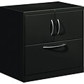 Hon® Flagship® 1-Drawer 18D Lat File Cabinet w/Enclosed Storage Space; Blk, Lttr/Lgl (FC1830DLFALP)