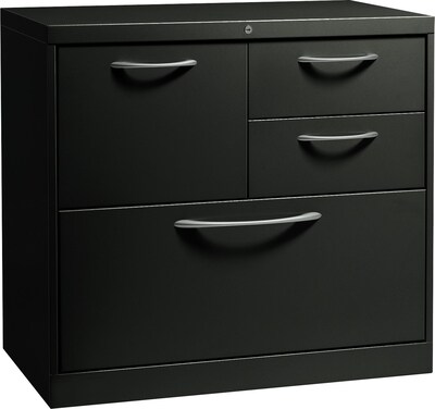 HON® Flagship® 18D 4 Drawer File Center With Box/Box/File/Lateral File Drawer; Black