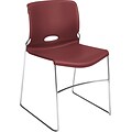 HON® Olson Stacker® Polymer High-Density Chair; Garnet, 4/Carton