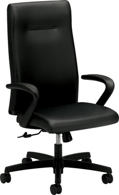 HON® Ignition High-Back Leather Executive Chair; Black
