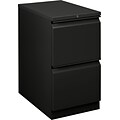 HON® Flagship® 22 7/8D 2 Drawer Mobile File/File Pedestal; Black; Full Radius Drawer Pull