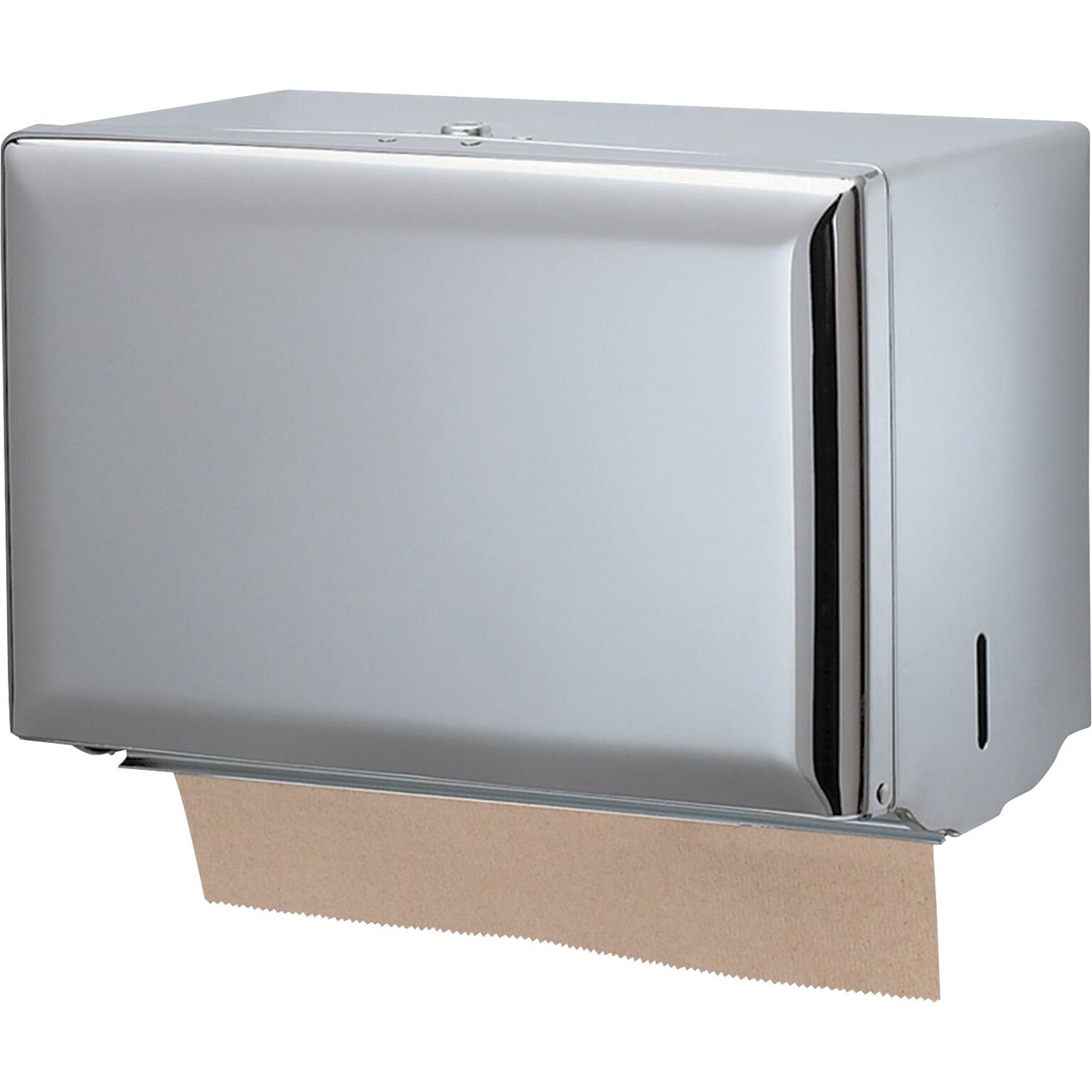 San Jamar Standard Key-Lock Singlefold Towel Dispenser, 10-3/4 x 6 x 7-1/2, Chrome (SJMT1800XC)