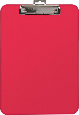 Unbreakable Recycled Clipboard, 1/4 Capacity, 8 1/2 X 11, Red