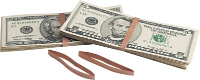 Blank Paper Bill Bands, Brown, 1000/box (56725)