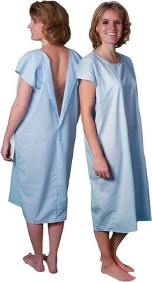 Core Products® Cloth Patient Gowns; Large, Blue