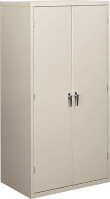 HON® Brigade 5-Shelf Storage Cabinet, Light Gray, 72"H x 36"W x 24 1/8"D