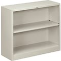 HON® Brigade™ 2-Shelf Metal Bookcase, Gray