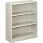 HON® Brigade™ 3-Shelf Metal Bookcase, Gray