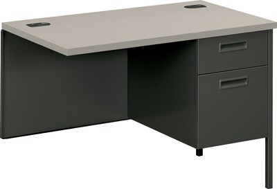 HON® Metro Classic Series Metal Office Suite in Charcoal/Grey Finish; Right Return