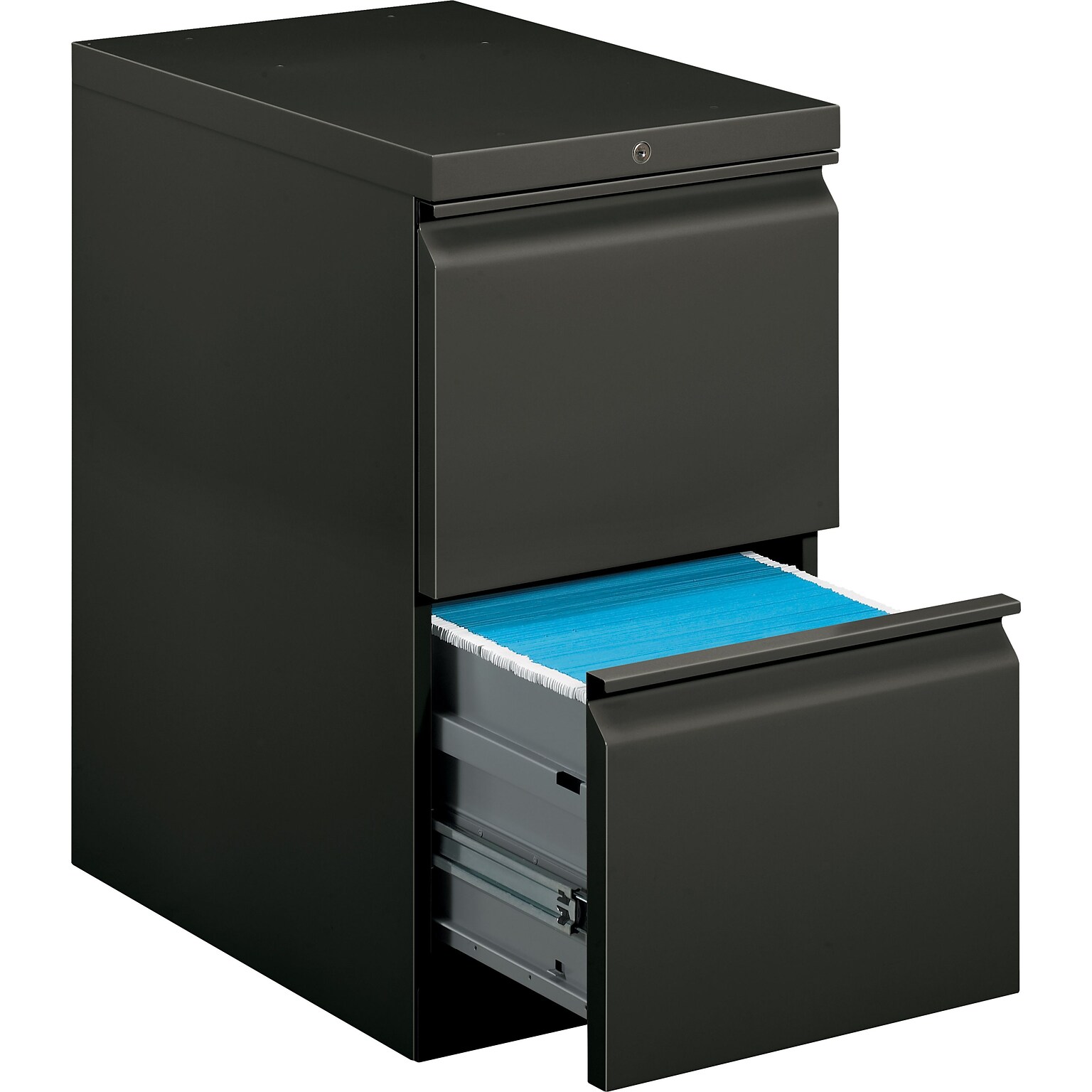 HON® Brigade® Efficiencies™ 2 Drawer Mobile/Pedestal File, Charcoal, Letter, 15W (H33823RS)