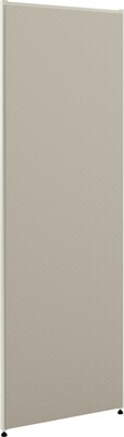 HON Verse Panel, 24"W x 72"H, Light Gray Finish, Gray Fabric (BSXP7224GYGY)