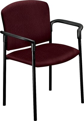 HON® Pagoda® Fan-Back Upholstered Stacking Arm Chair; Burgundy
