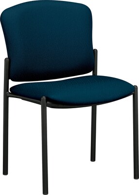 HON® Pagoda® Fan-Back Upholstered Stacking Armless Chairs; Blue