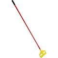 Rubbermaid® Invader® Side Gate Red Fiberglass Wet Mop Handle With Large Yellow Plastic Head, 60