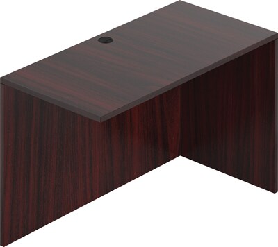 Offices To Go Superior Laminate Desking Reversible Return Shelf for Desks, Mahogany, 29.5x48x24