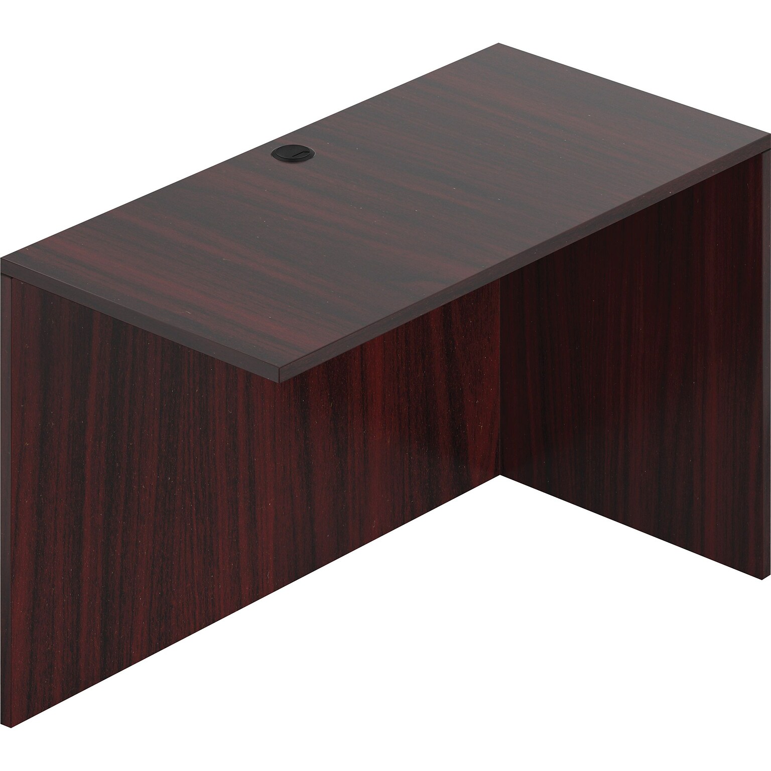 Offices To Go Superior Laminate Desking Reversible Return Shelf for Desks, Mahogany, 29.5x48x24