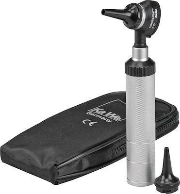 KaWe COMBILIGHT C10 Otoscope, Silver with black accents