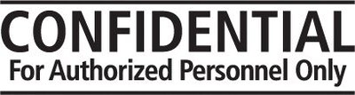 Self-Inking Stock Message Stamps; Confidential for Authorized Personnel Only