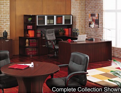 Alera® Valencia Series Executive Suites 1-Drawer Lateral File Cabinet, Mahogany, Legal (VA613622MY)