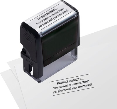 Self-Inking Stock Message Stamps; Friendly Reminder