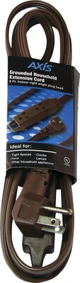 Axis 8 Extension Cord, 3-Outlet, Brown (KIT45504)