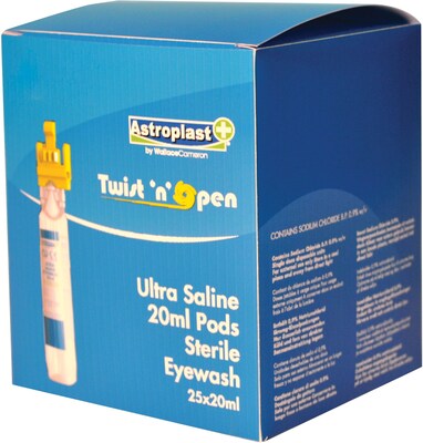 Astroplast Twist n Open Eyepods Dispenser Refill, Saline Pods, 20ml, 25 units (M2CWC14029)
