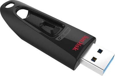 SanDisk Ultra 128GB USB 3.0 Type-A Flash Drive, Black Quill.com