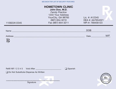 Medical Arts Press® Single Copy RX; Georgia, 1 Part