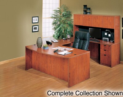 Boss® Laminate Collection in Cherry Finish; Bow Front Desk Shell