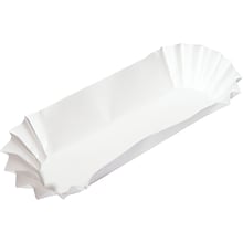 HOFFMASTER Hot Dog Trays, 2H x 6W x 2D, White, 500/Sleeve, 6 Sleeves/Carton