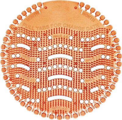 Fresh Products Wave 3D Urinal Screen, Mango Scent, Orange, 10/Pack (FRS3WDS60MAN)