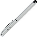 Quartet 3-In-1 Laser Pointer with Stylus and Led Light, Projects 984 Feet, Silver (85521)