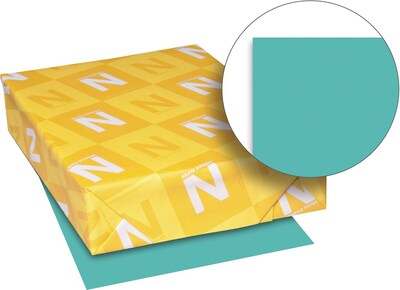 Neenah Paper Exact® Brights Colored Paper, 20 lbs., 8.5 x 11, Bright Aqua, 500 Sheets/Ream (26811)