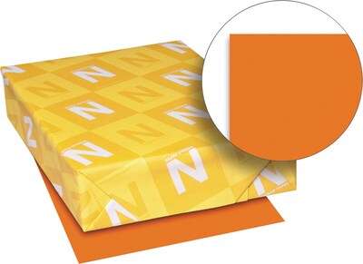 Exact Brights Paper, 8 1/2 x 11, Bright Tangerine, 20 Lb., 500 Sheets/ream
