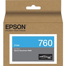 Epson 760 Ultrachrome Cyan Standard Yield Ink Cartridge