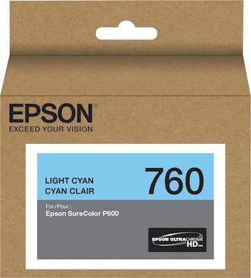 Epson 760 Ultrachrome Light Cyan Standard Yield Ink Cartridge