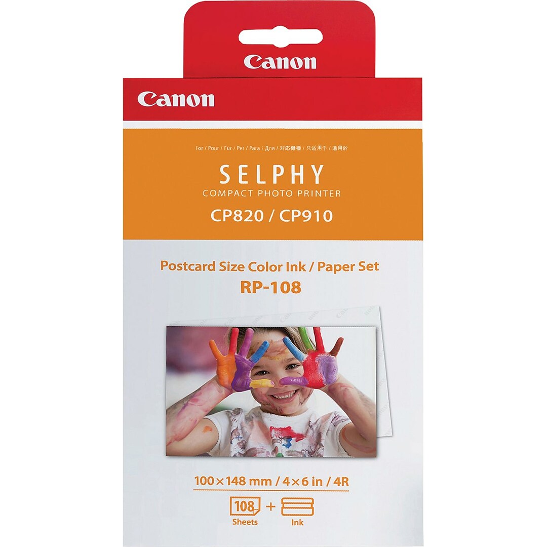 Canon Rp 108 High Capacity Color Ink Paper Set 4 X 6 108 Sheets Quill Com