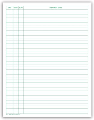 Medical Arts Press® Dental Exam Chart; Vertical