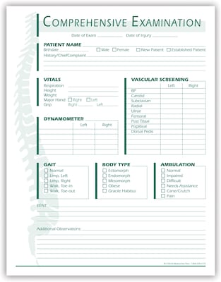 Medical Arts Press® Comprehensive Examination Form