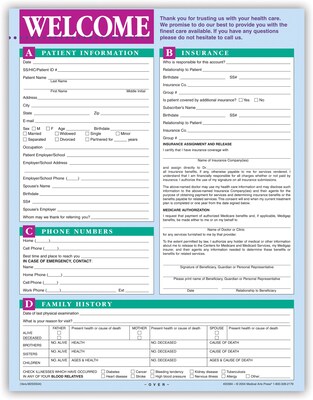 Medical Arts Press® Welcome Registration and History Form
