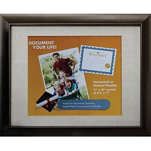 Victory Light 11 x 14 Bronze Document Frame with Linen Mat VS2982I.114