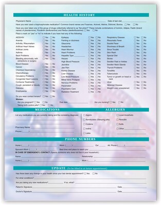 Medical Arts Press Registration Forms Featuring Updates Section/Two Clear Toothbrushes