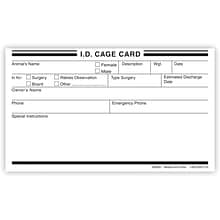 Medical Arts Press® Vet Cage Card; Pets Logo, 3x5