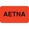 Insurance Chart File Medical Labels, Aetna, Fluorescent Red, 7/8x1-1/2, 500 Labels