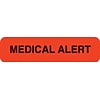 Chart Alert Medical Labels, Medical Alert, Fluorescent Red, 5/16x1-1/4, 500 Labels