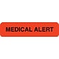 Chart Alert Medical Labels, Medical Alert, Fluorescent Red, 5/16x1-1/4", 500 Labels