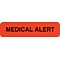 Chart Alert Medical Labels, Medical Alert, Fluorescent Red, 5/16x1-1/4, 500 Labels